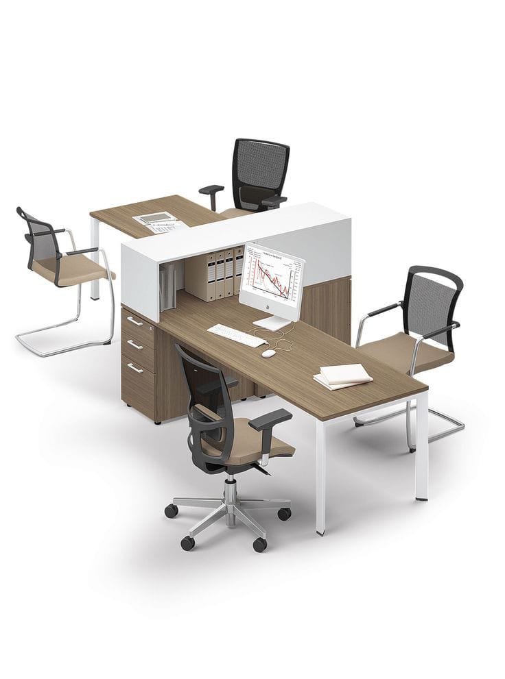 حل مكتب عملاء مزدوج – تصميم يخدم الراحة والتنظيم — من Office Art