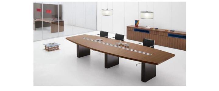 نموذج طاولات اجتماع مستطيلة بشكل منحني